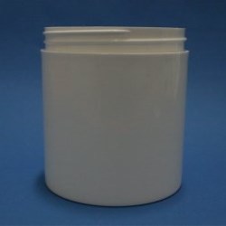 400ml White Polypropylene Thick Walled Simplicity Jar 89mm Screw Neck